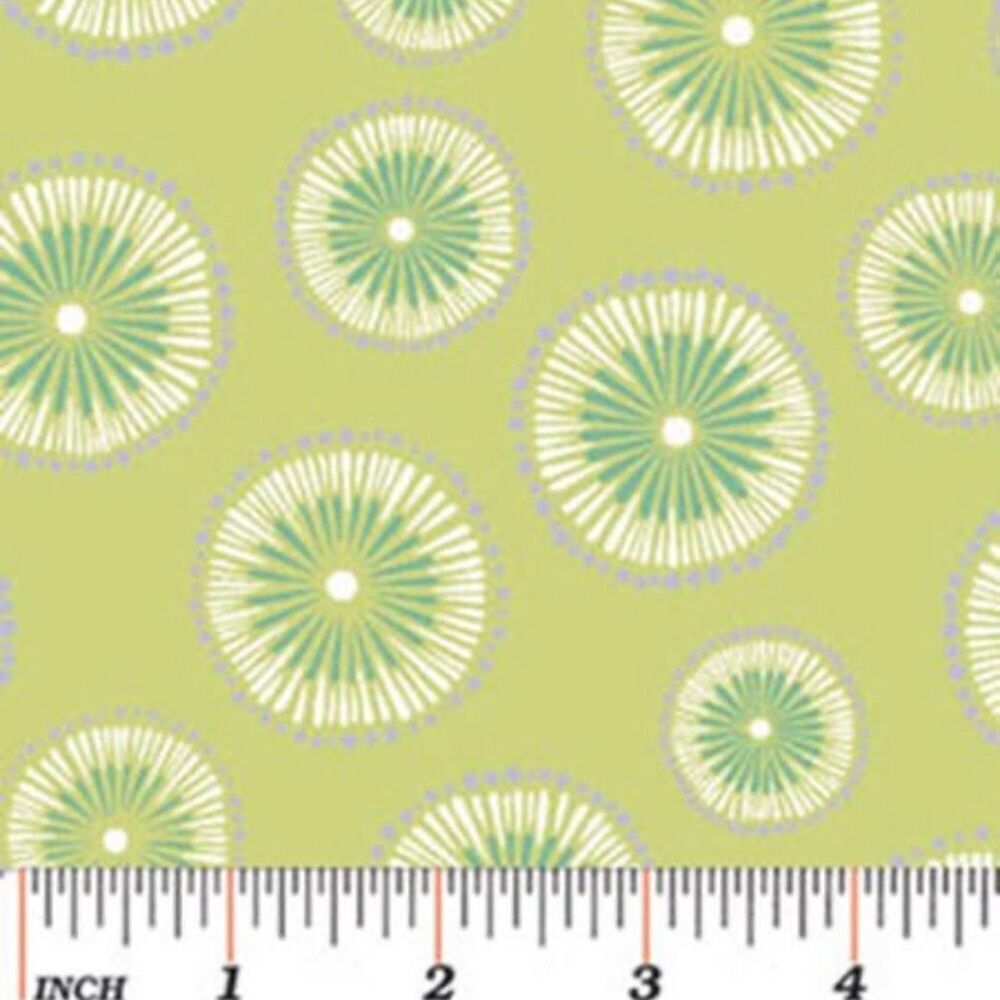 DORI - Tie-Dye in Kiwi Green - Contemporary Dots Cotton Quilt Fabric - by Mitzi
